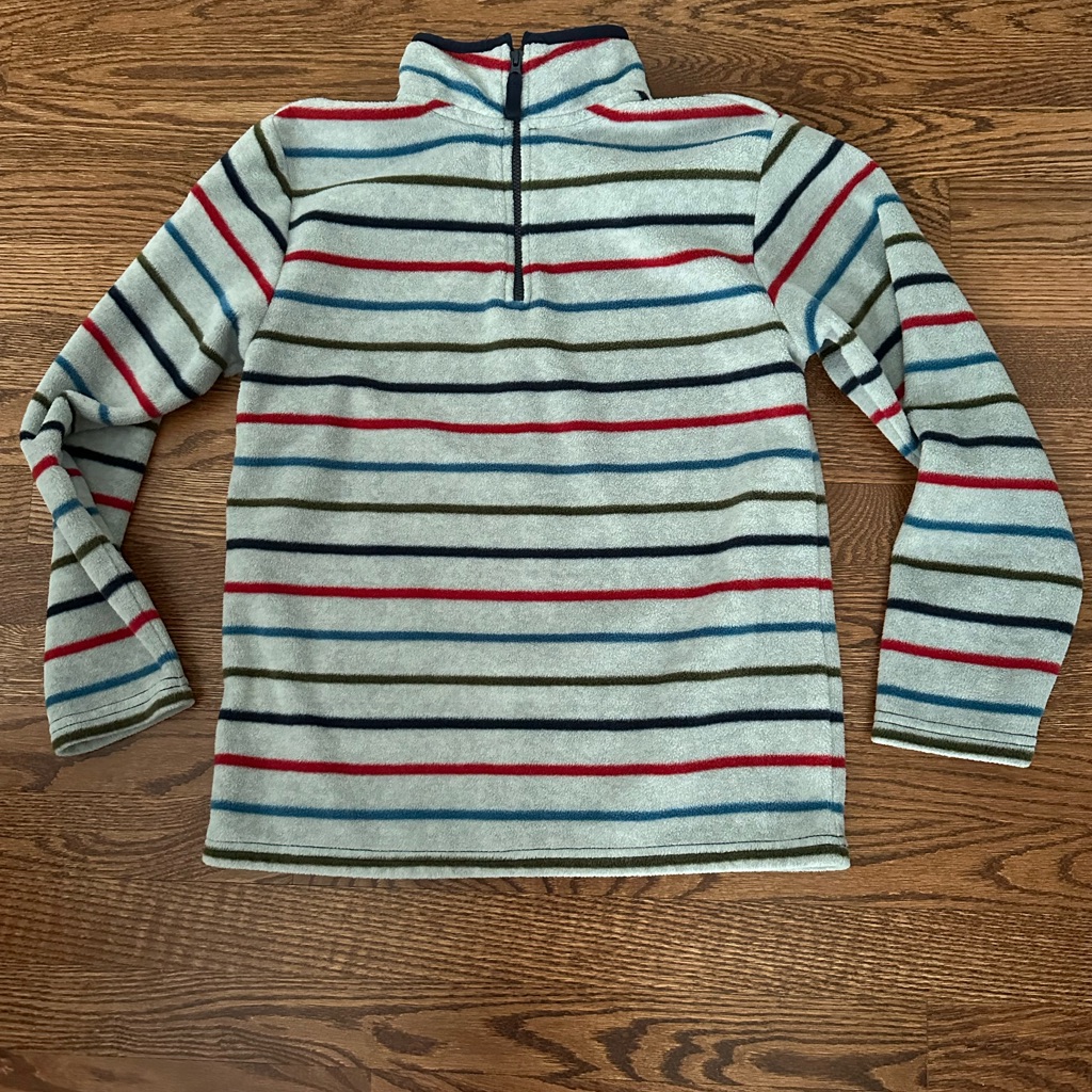 Gymboree Striped Half-Zip Fleece Pullover Worn Once Size 10-12